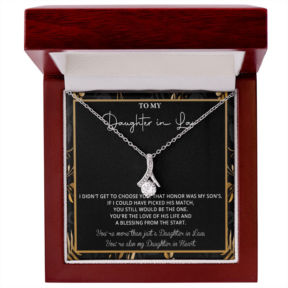 550B To My Daughter in Law Necklace, Daughter in Law Gift Necklace From Mother in Law