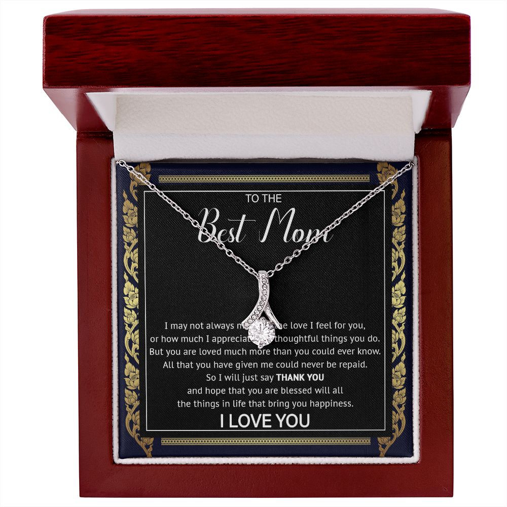 503B To My Best Mom Necklace, Gift For Mom Present For Mom Gifts from Son or Daughter