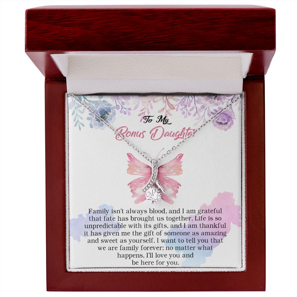 103B To My Bonus Daughter, Bonus Daughter Necklace, Birthday Gift For Stepdaughter