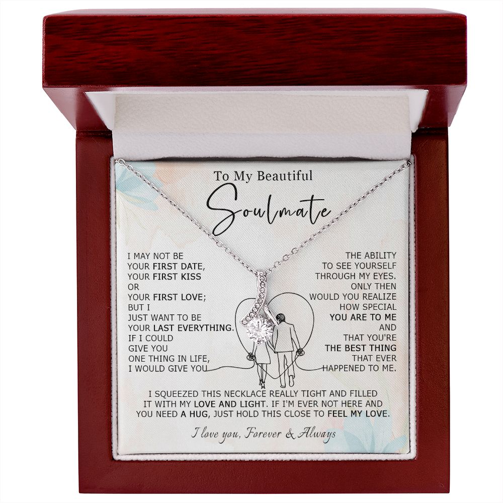 584B To My Soulmate Necklace, Wife Necklace, Girlfriend Necklace, Love Necklace Gifts