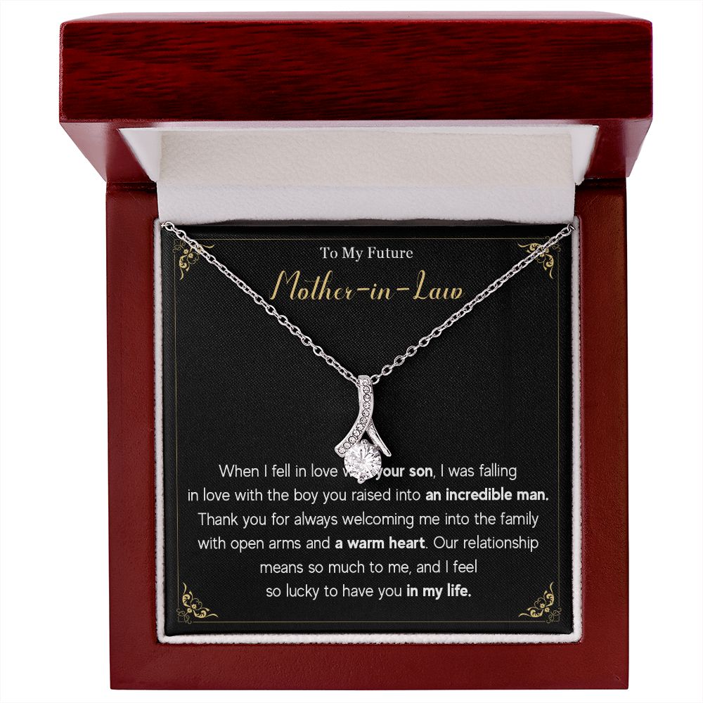 580B To My Future Mom-In-Law Necklace Knot Pendant Thank You Gifts For Mother In Law