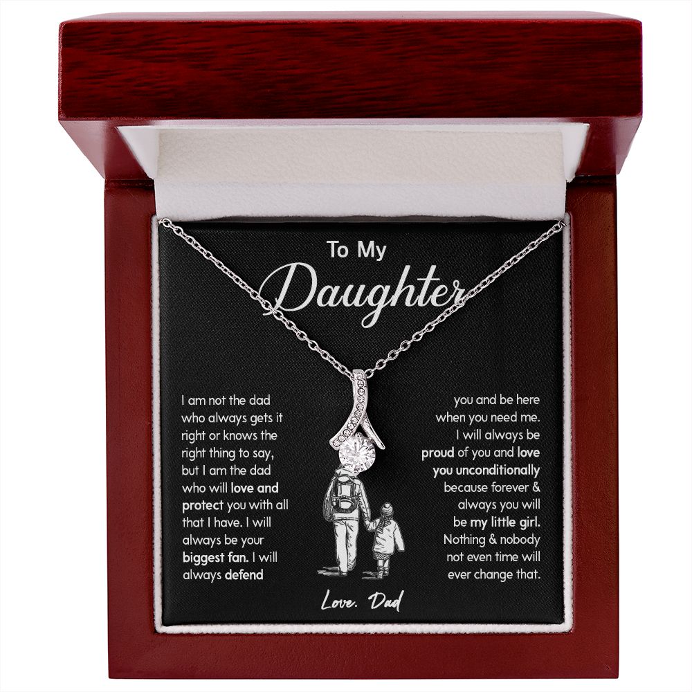 451B To My Daughter Necklace, Gift For Daughter From Dad, Gift Birthday, Christmas