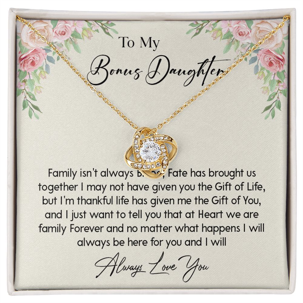 468A To my Bonus Daughter Necklace, Bonus Daughter, Step Daughter Gift, Birthday Gift