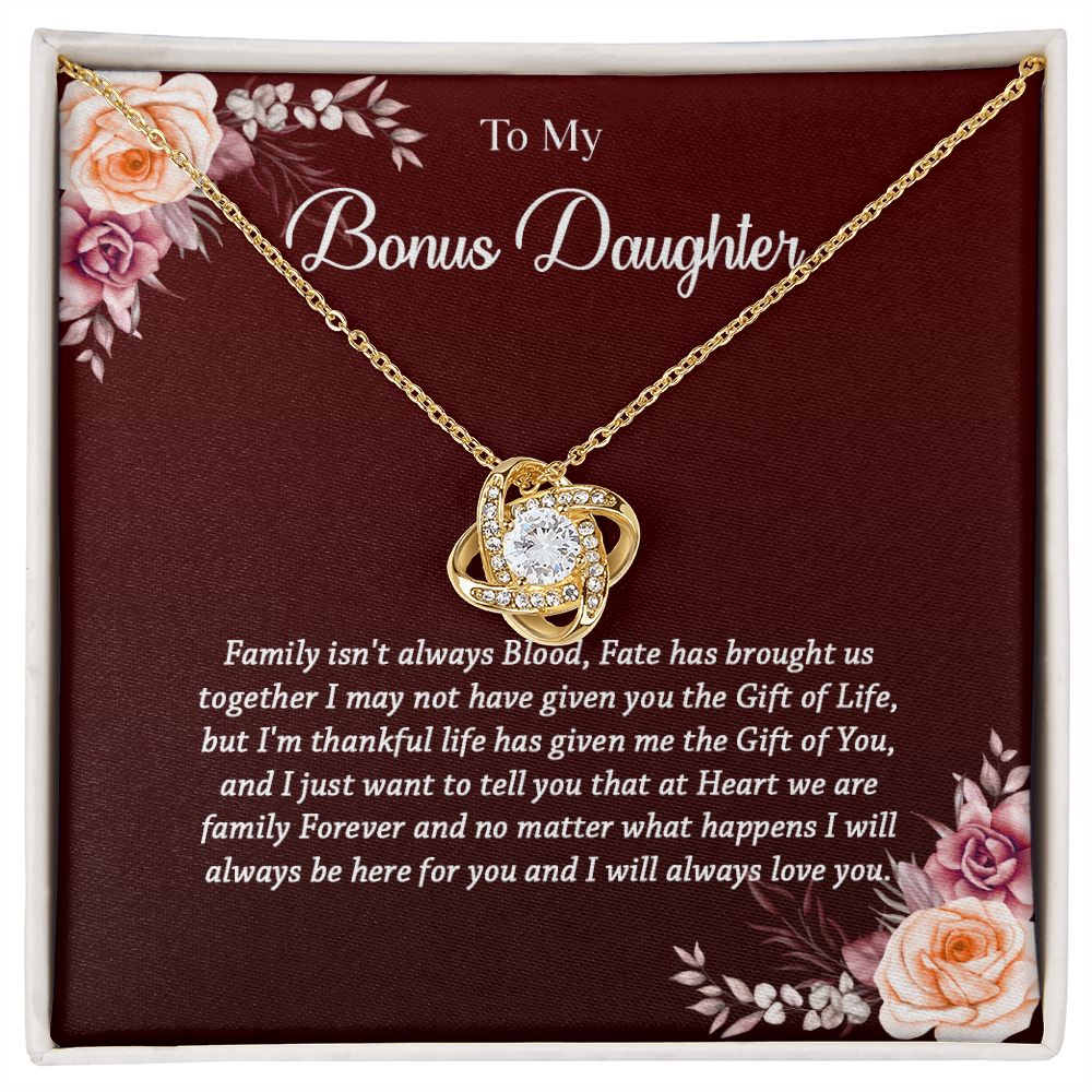 621A To My Bonus Daughter Necklace, Gift Birthday, Christmas, Gift Ideas, Necklace