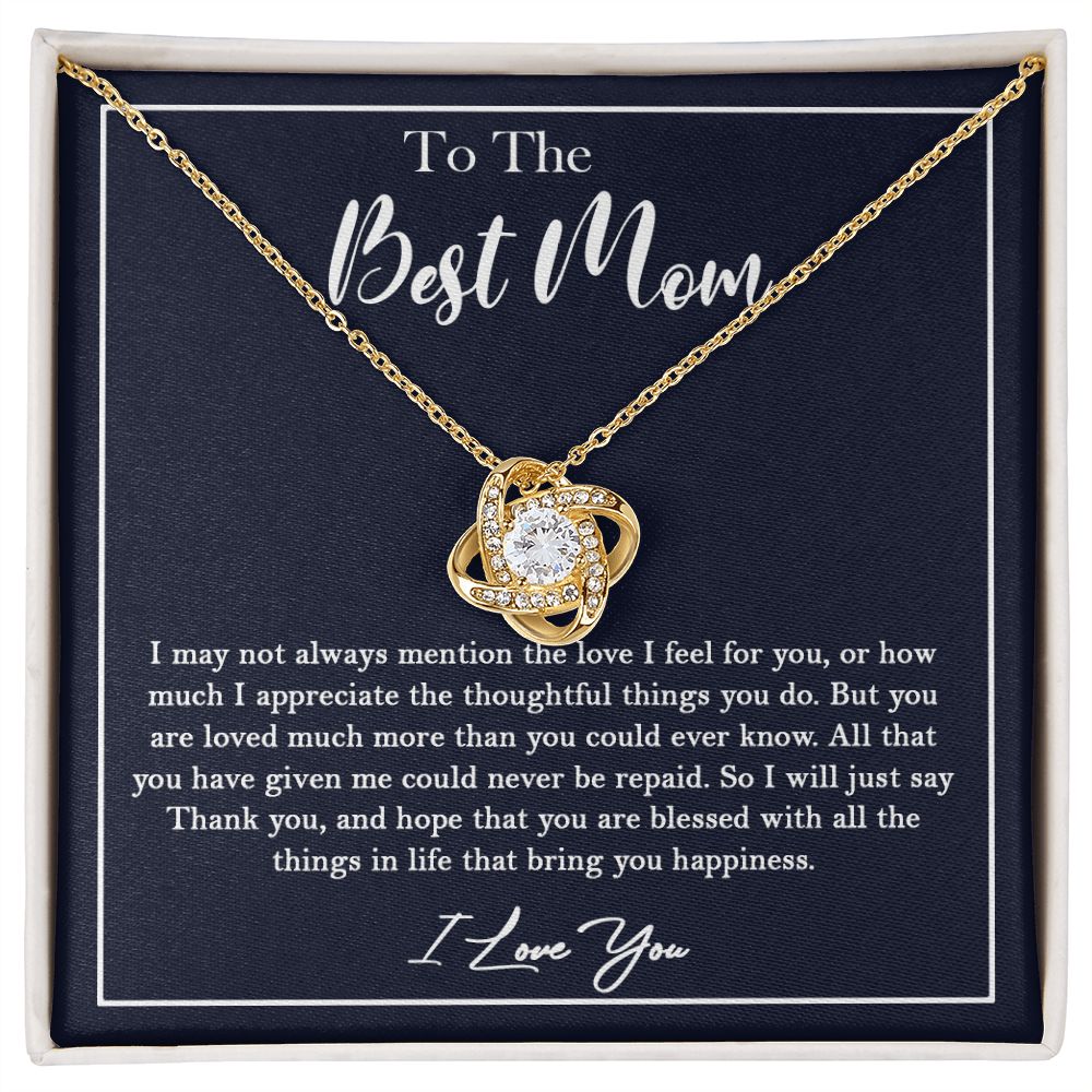 436A To My Best Mom Necklace, Gift For Mom from Son or Daughter, Birthday Xmas Gift