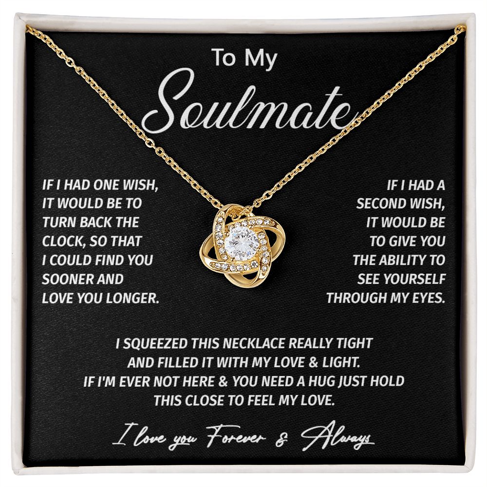 601A To My Soulmate Necklace, Valentine Gifts For Her, Xmas Gift For Girlfriend Wife