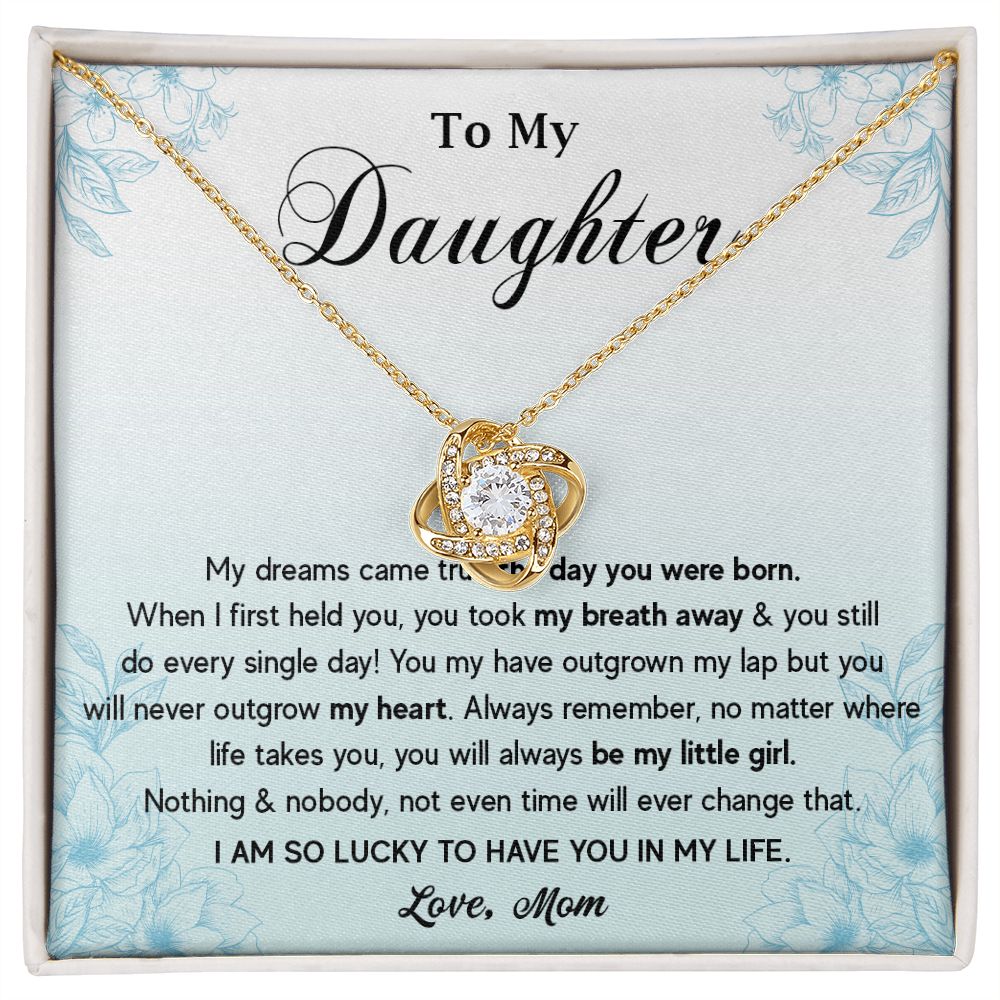 574A To My Daughter Necklace, Gift for Daughter from Mom, Mother Daughter Necklace