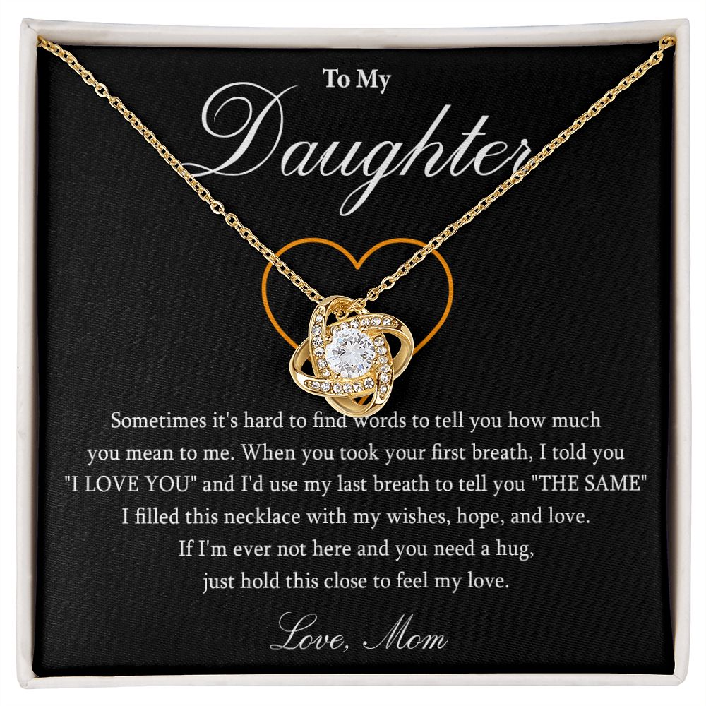 570A To My Daughter Necklace, Gift For Daughter From Mom, Daughter Mother Necklace