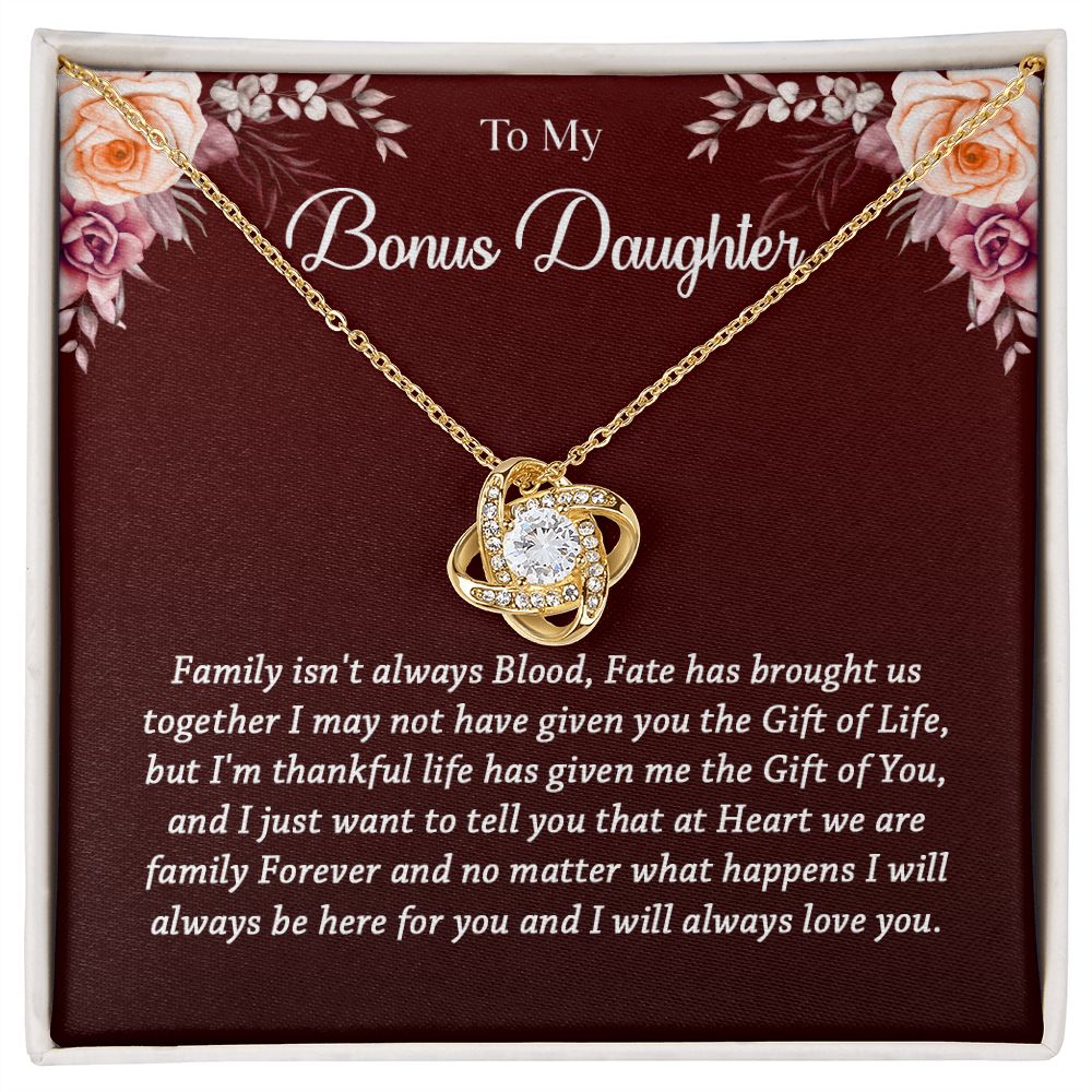 631A To My Bonus Daughter Necklace, Best Birthday Christmas Gift, Bonus Daughter Gift