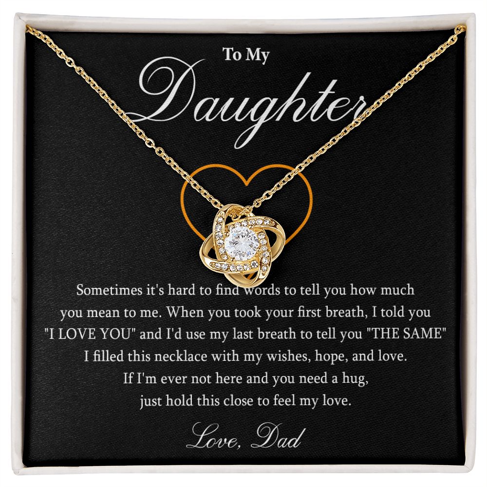 569A To My Daughter Necklace, Gift For Daughter From Dad, Daughter Father Necklace