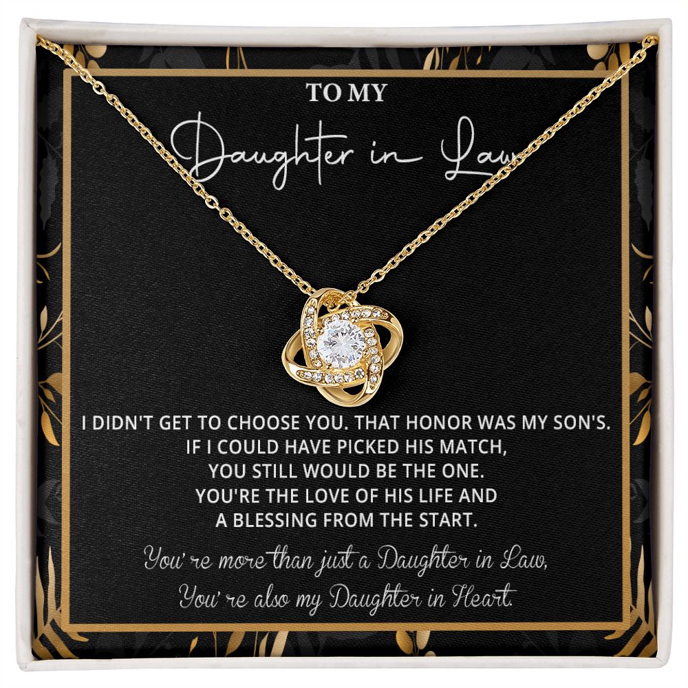 550A To My Daughter in Law Necklace, Daughter in Law Gift Necklace From Mother in Law