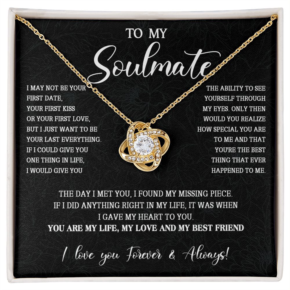 473A To My Soulmate Necklace, Christmas Gift For Her, Gift For Soulmate, Gift For Her