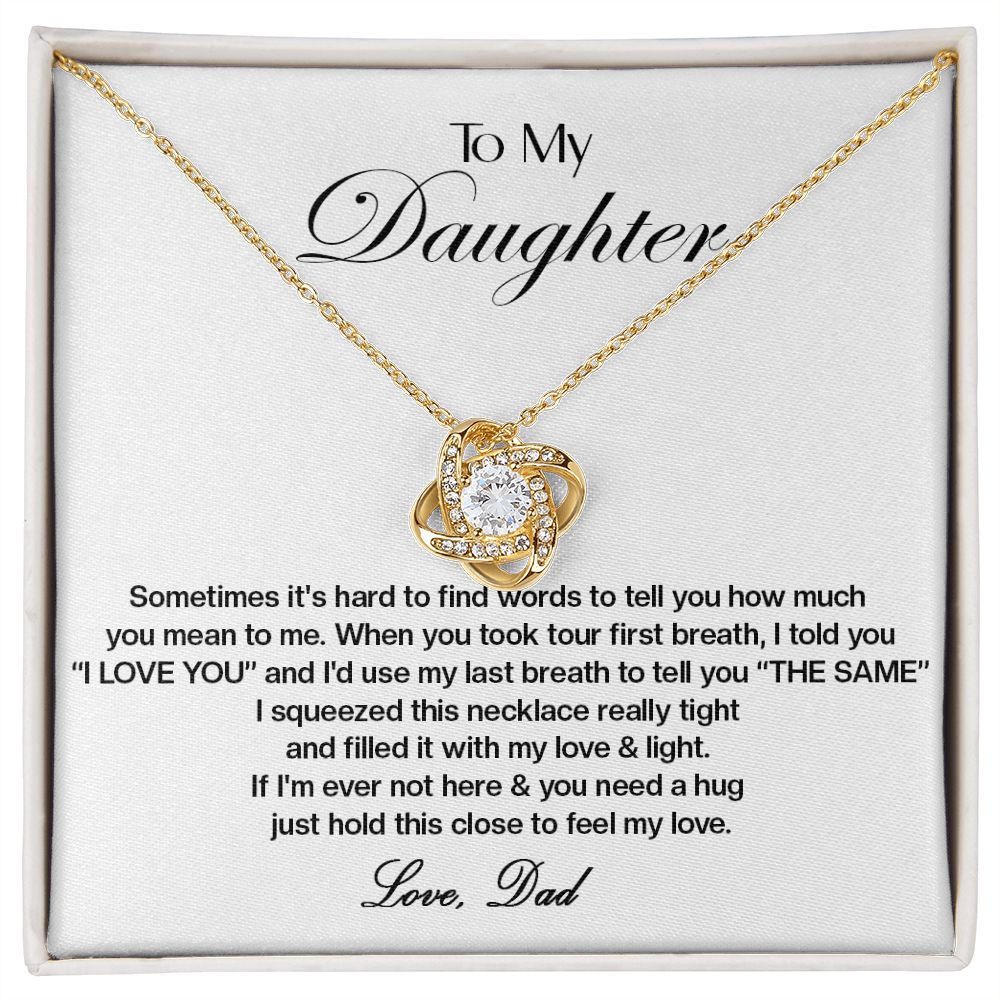 453A To My Daughter Necklace,Xmas Gift For Daughter From Dad,Daughter Father Necklace
