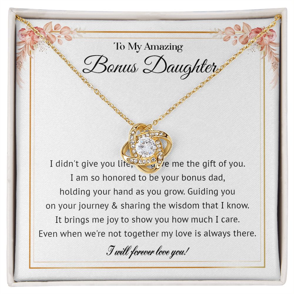 578A To My Bonus Daughter Necklace, Gift For Daughter Necklace, Bonus Daughter Gifts