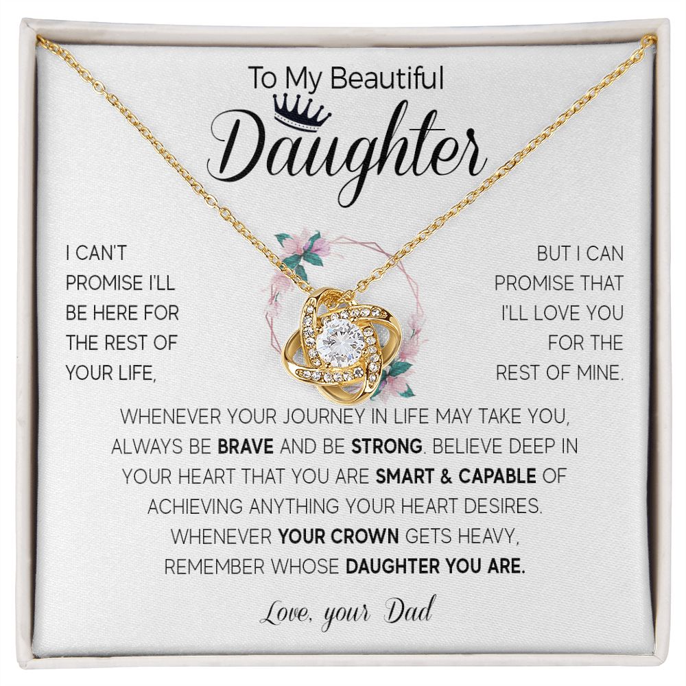 565A To My Daughter Necklace, Daughter Birthday Gifts For Daughter from Dad, Father