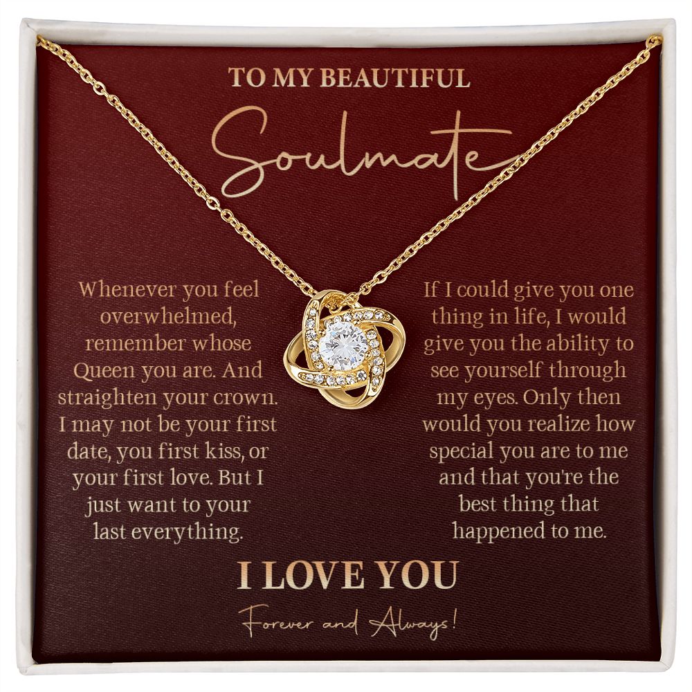 581A To My Soulmate Necklace, Gift For Girlfriend Wife, Birthday Gift, Love Necklace