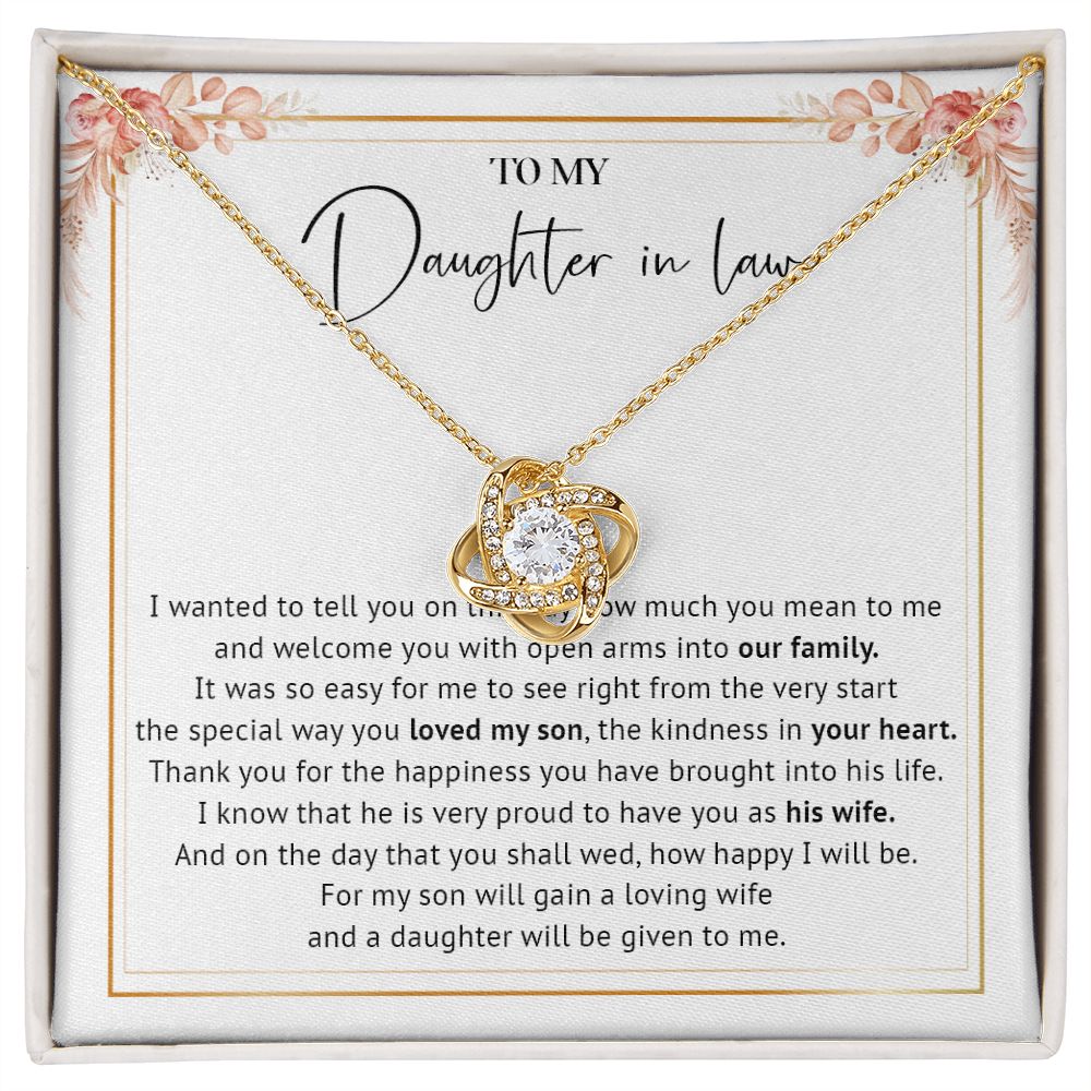 535A Daughter-In-Law Gift Necklace, Wedding Gift From Mother-In Law, Birthday Gifts