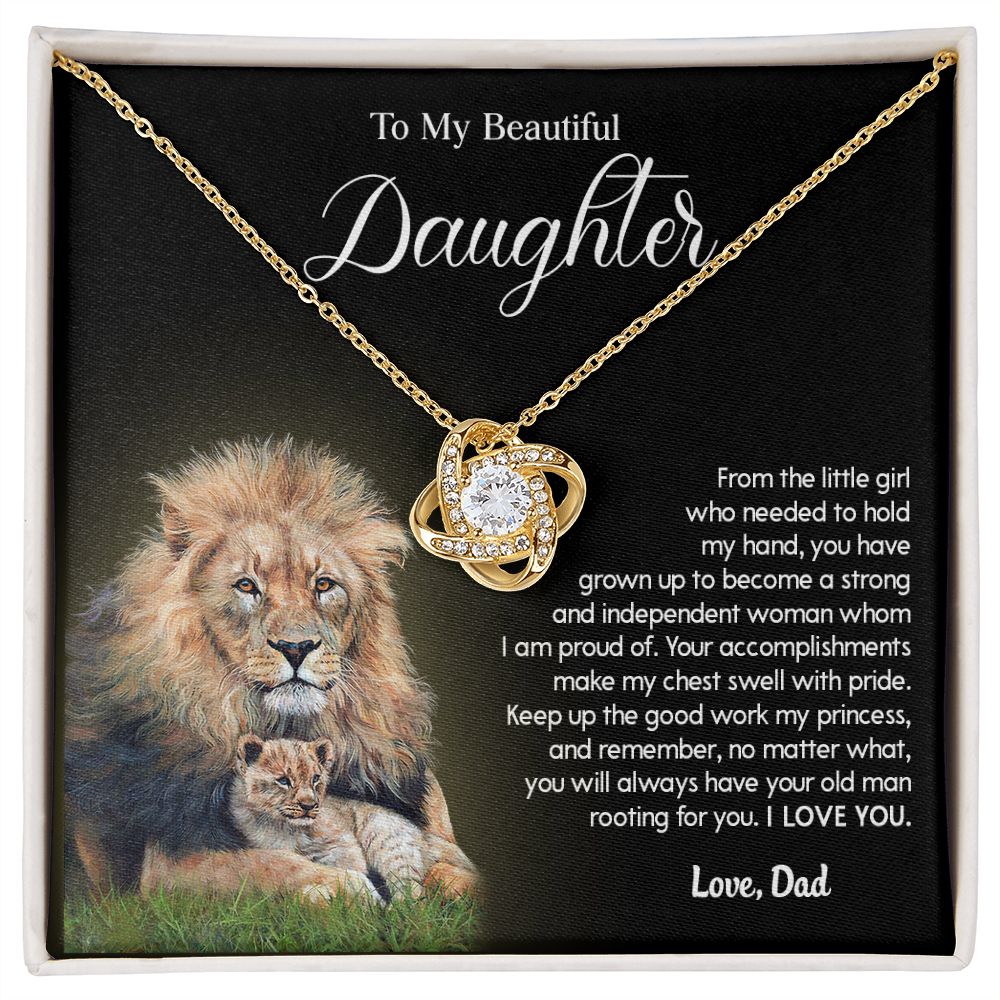619A To My Daughter Necklace From Dad, Father Daughter Gift,Christmas Birthday Gift