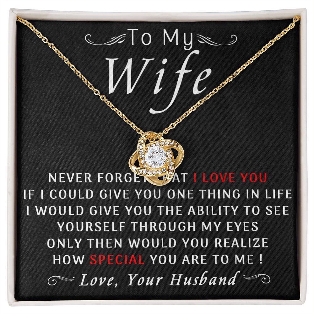 78A To My Wife Necklace, Gift For Wife From Husband, Wife Birthday Gift Necklace