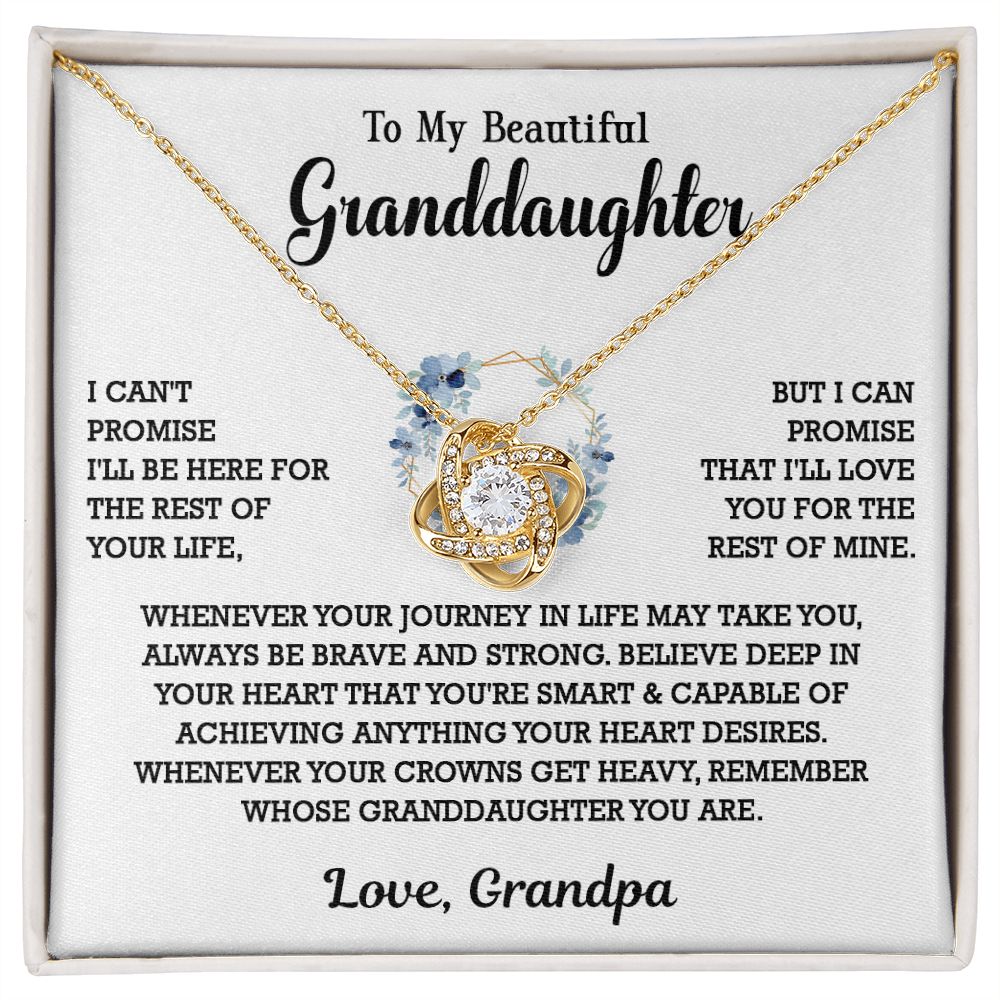 613A To My Granddaughter Necklace, Birthday Gift For Granddaughter, Necklace Gifts
