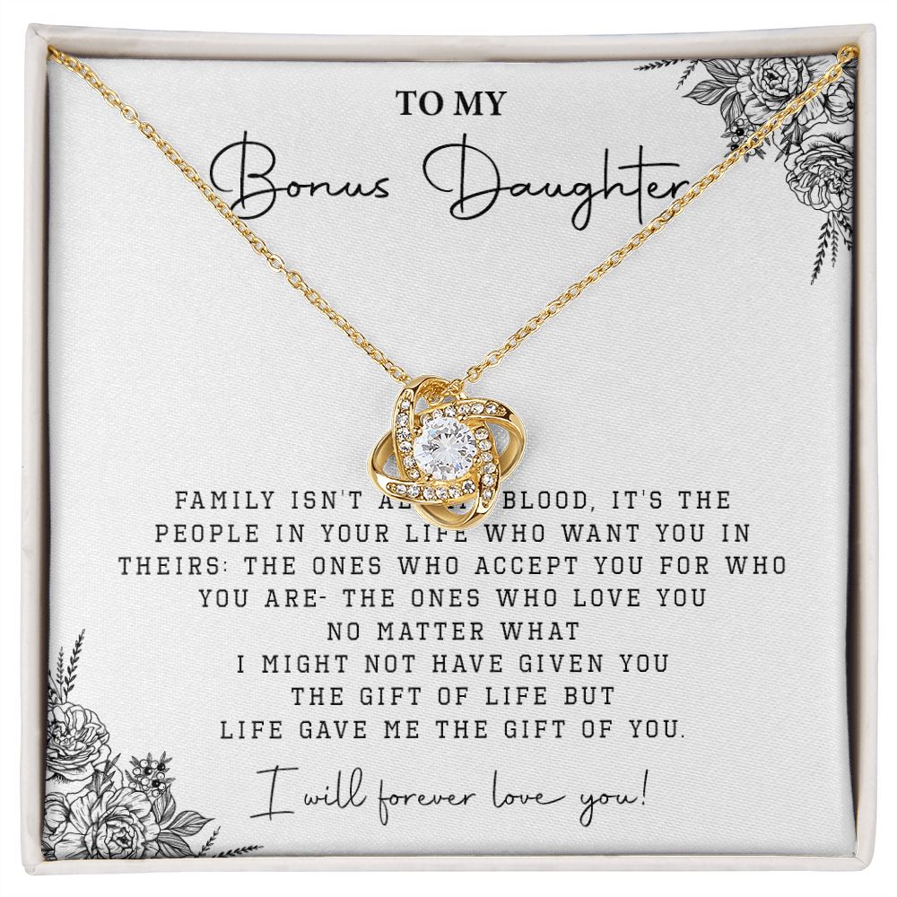 534A Step Daughter Gift, Bonus Daughter Necklace, Blended Family Stepdaughter Gift