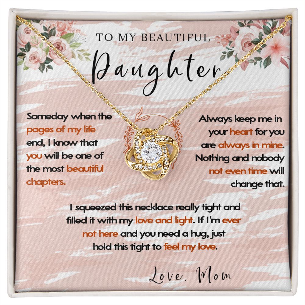 108A To My Beautiful Daughter Necklace, Gift For Daughter,Christmas Gift To Daughter
