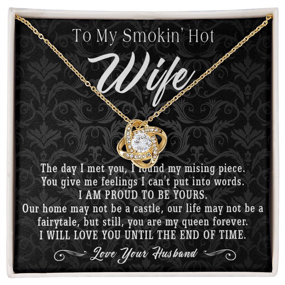 95A To My Smokin Hot Wife Necklace, Anniversary Birthday Gift for Wife From Husband