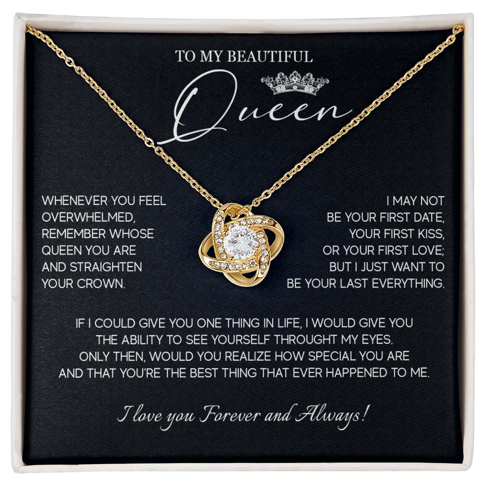 555A Necklace To My Soulmate, Queen Necklace Birthday Gifts For My Wife, Girlfriend