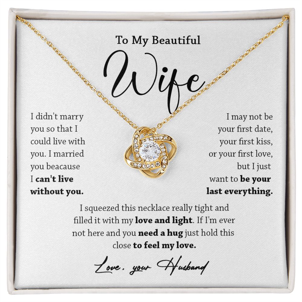 449A To My Wife Necklace, Valentine Gift For Her, Gift For Soulmate, Gift Birthday