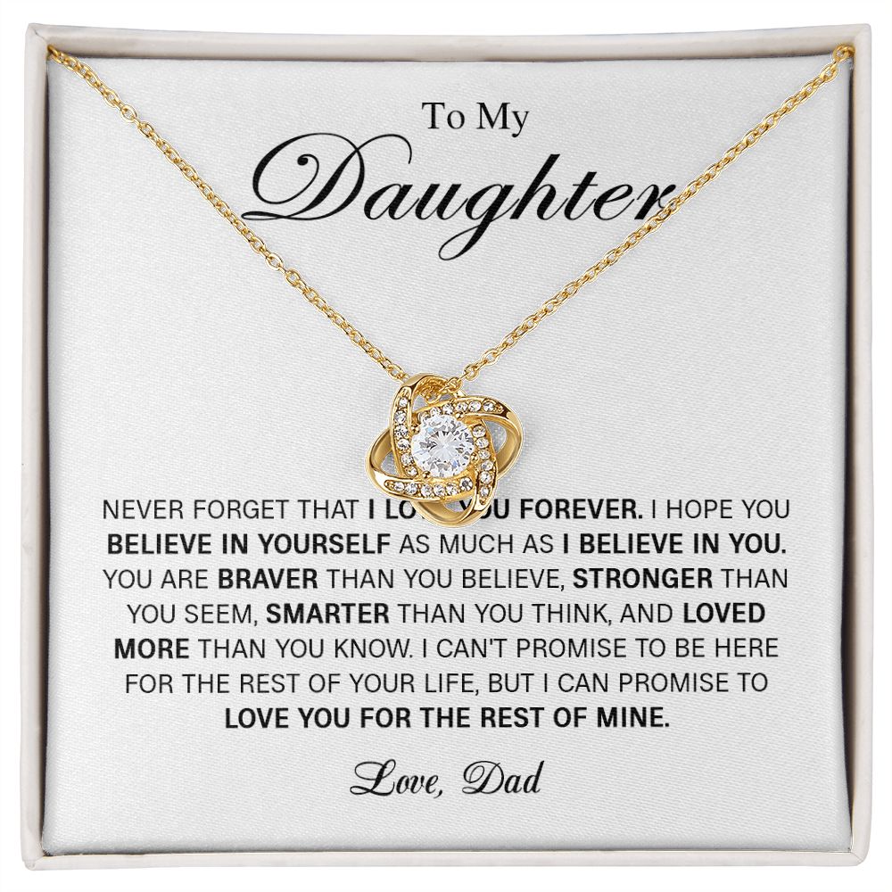 626A To My Daughter Necklace Gift From Dad, Daughter Gift, Daughter Necklace,Birthday