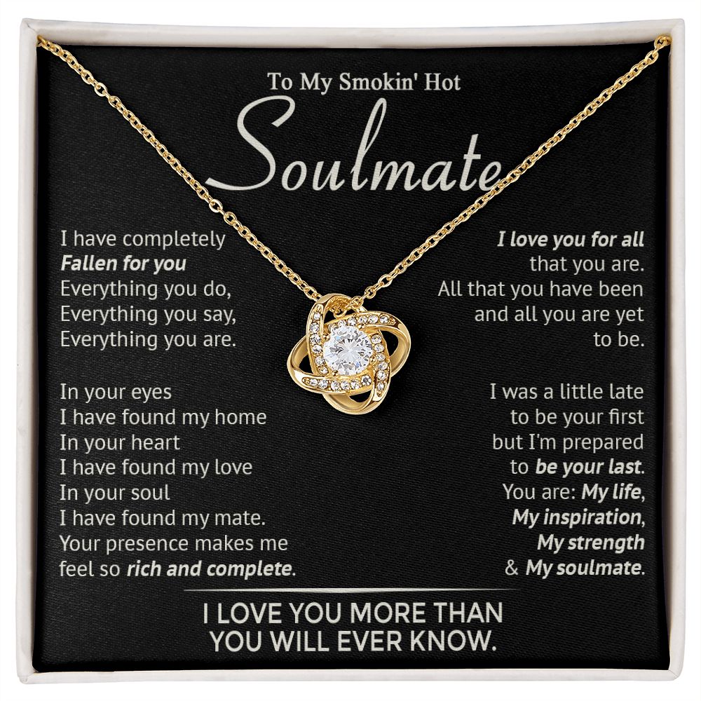 586A To My Smokin' Hot Soulmate Necklace, Beauty Necklace for Wife Girlfriend, Womens