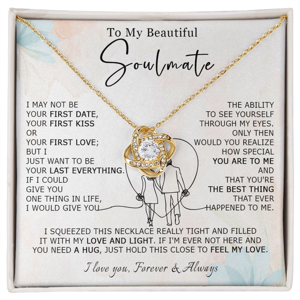 584A To My Soulmate Necklace, Wife Necklace, Girlfriend Necklace, Love Necklace Gifts