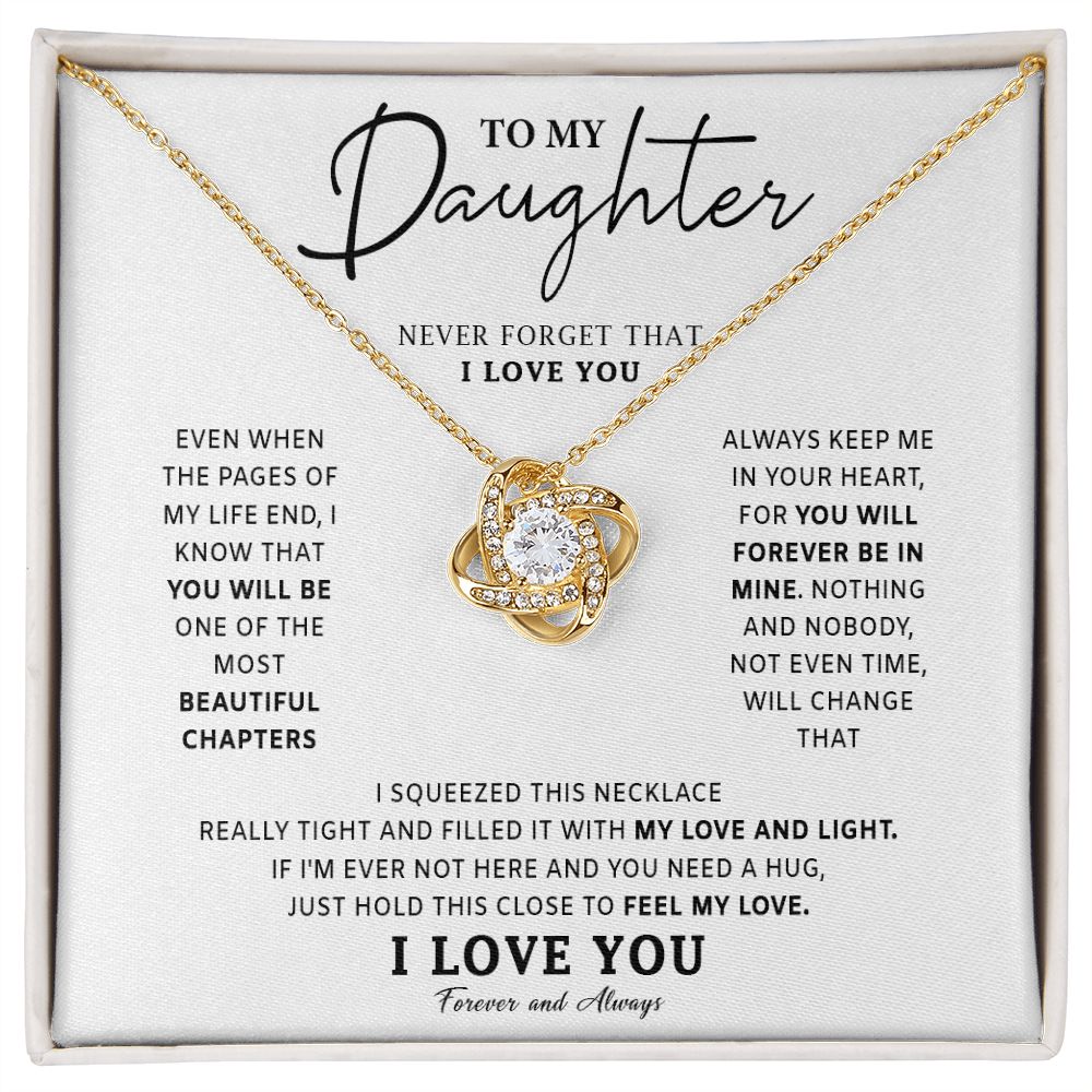 532A To My Daughter Love Necklace, Birthday Gift For Daughter, Daughter Necklace