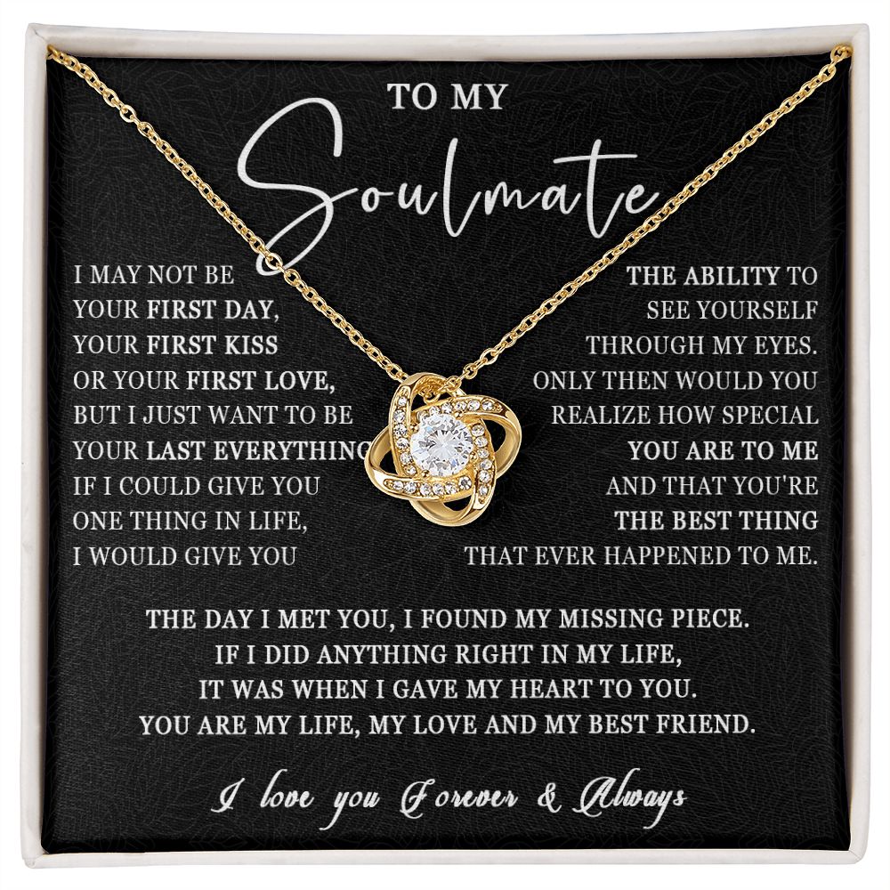 507A Love Gift For Her, To My Soulmate Necklace, Gift For Soulmate, Girlfriend, Wife