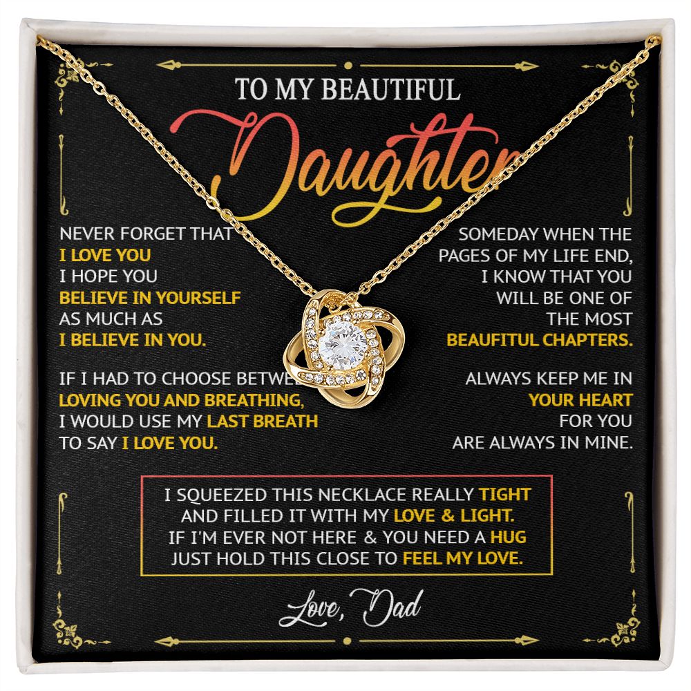 481A To My Daughter Necklace, Birthday Gift For Daughter From Dad, Women Jewelry Gift