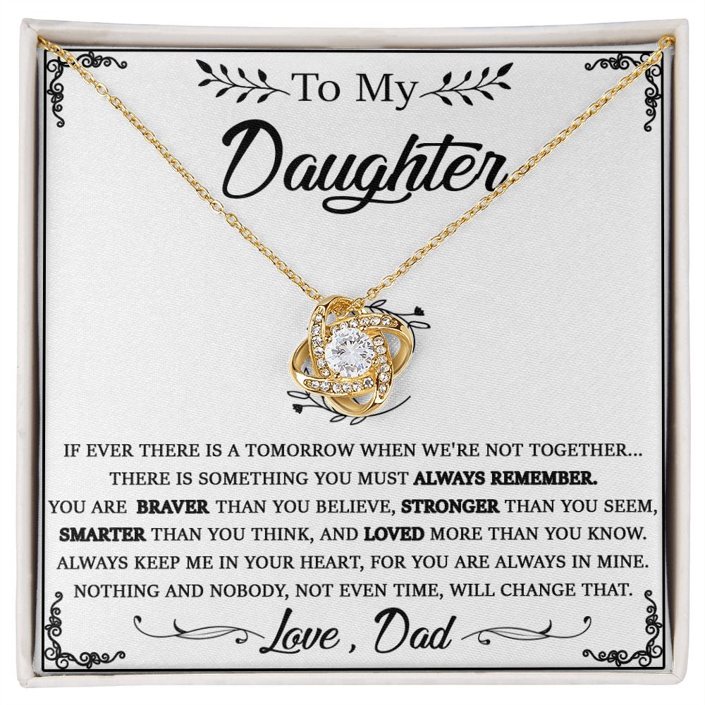 114A Daughter Necklace From Dad, To My Daughter Necklace, Christmas Birthday Gifts