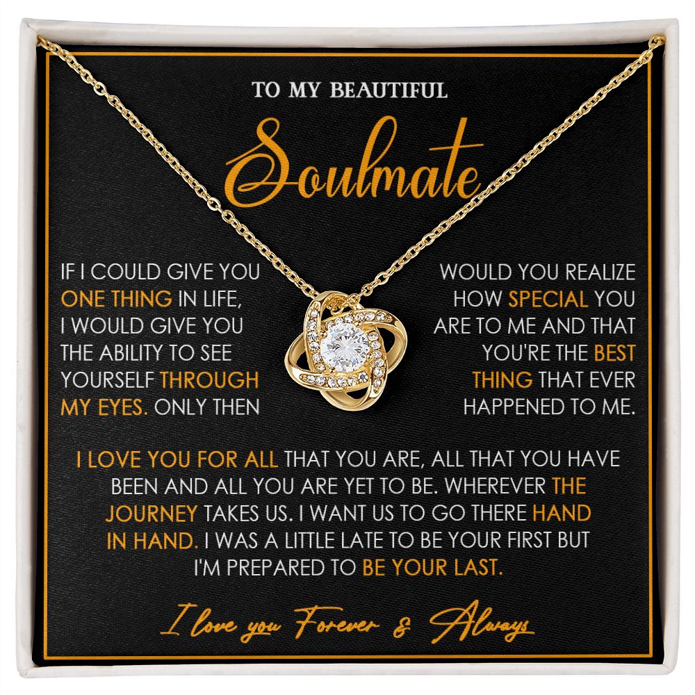 459A To My Soulmate Necklace, Gift For Wife Girlfriend From Husband, Xmas, Birth Gift