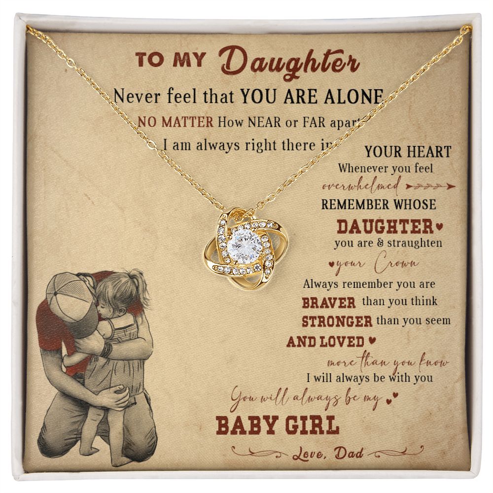 105A Daughter Necklace, To My Daughter Necklace,  Birthday Gift For Daughter From Dad