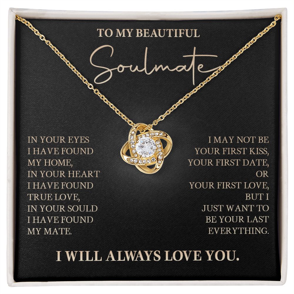 583A To My Soulmate Necklace, Love Gift For Wife Girlfriend, Romantic Love Necklace