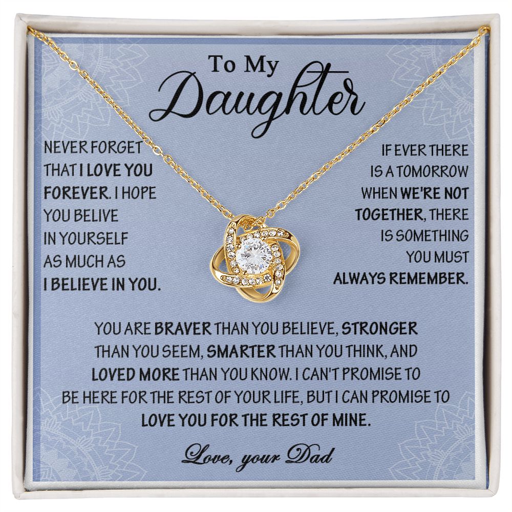 455A To My Daughter Necklace, Daughter Father Necklace, Daughter Gift From Dad