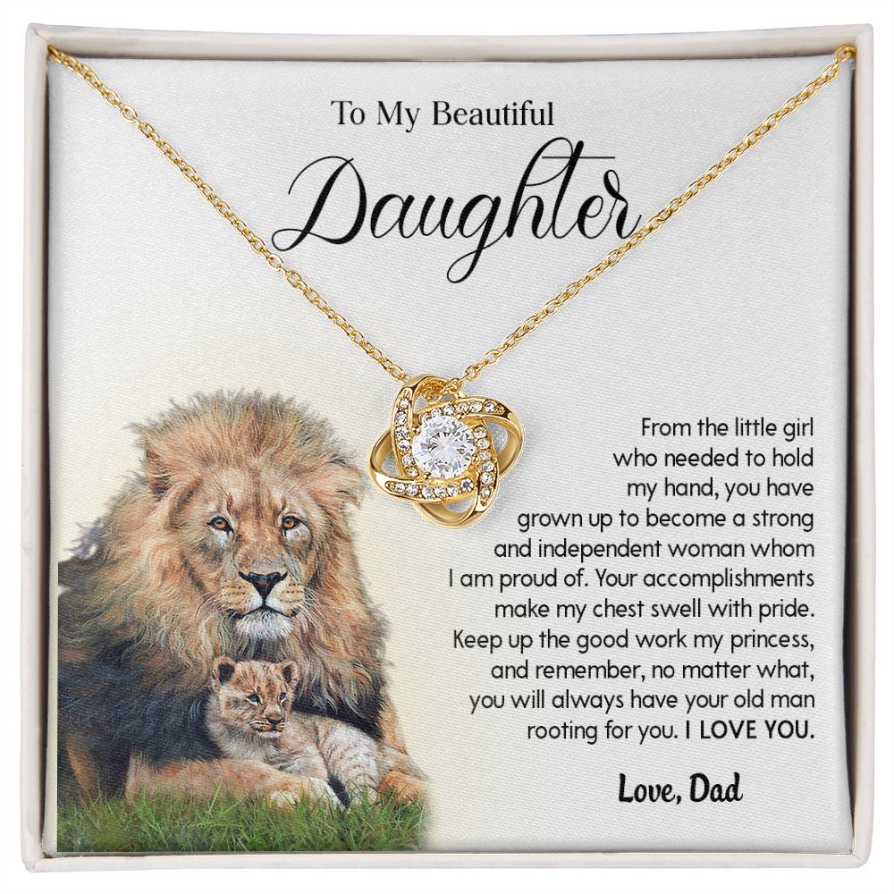 620A To My Daughter Necklace From Dad, Birthday Gift, Father Daughter Gift, Holiday