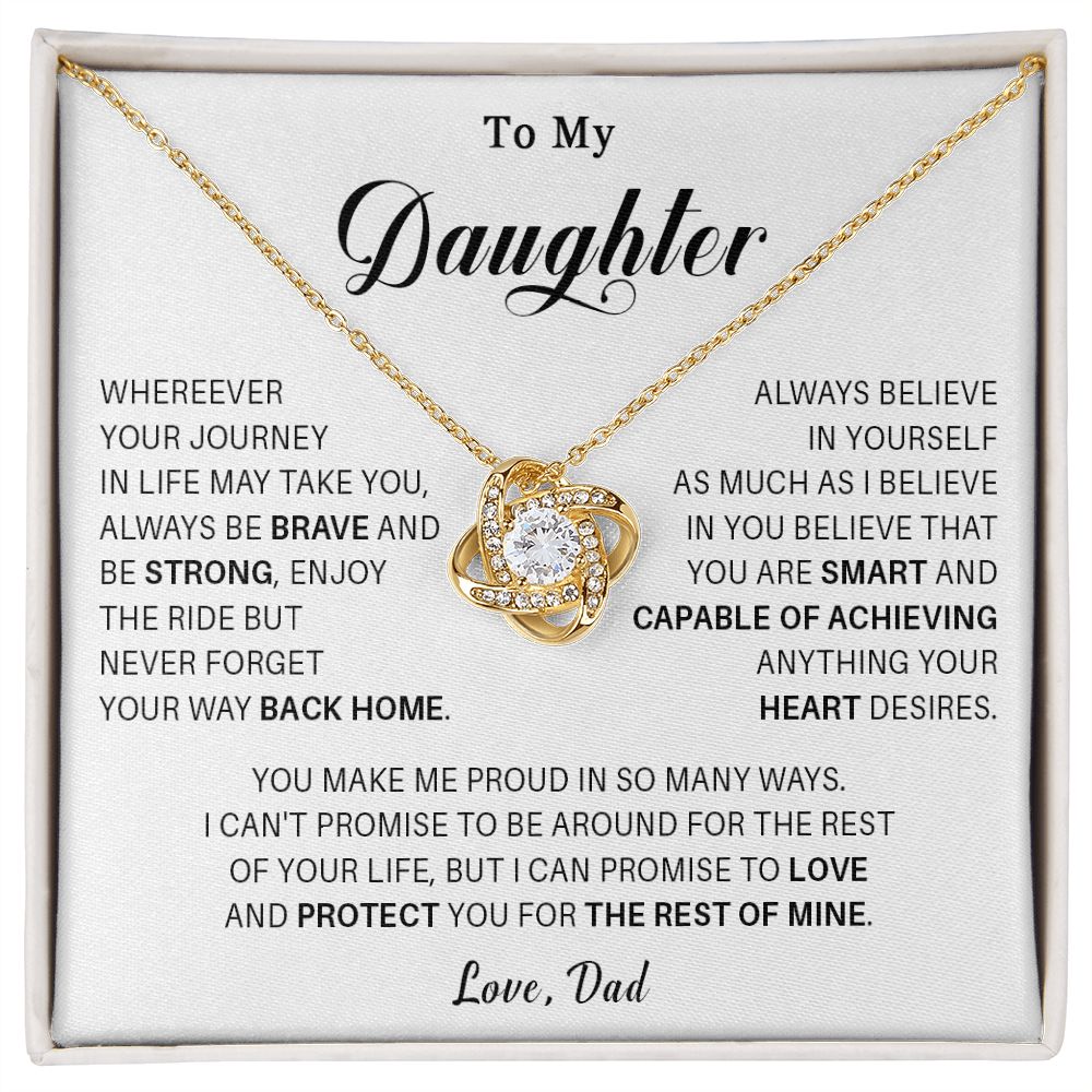594A To My Daughter Necklace, Gift For Daughter From Dad, Daughter Father Necklace