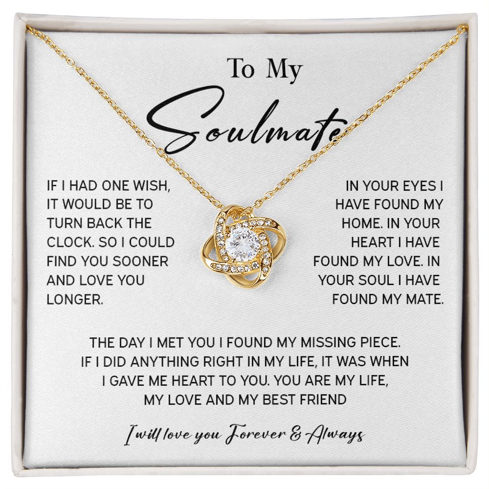 445A To My Soulmate Necklace, Valentine Gifts For Her, Gift For Girlfriend Wife