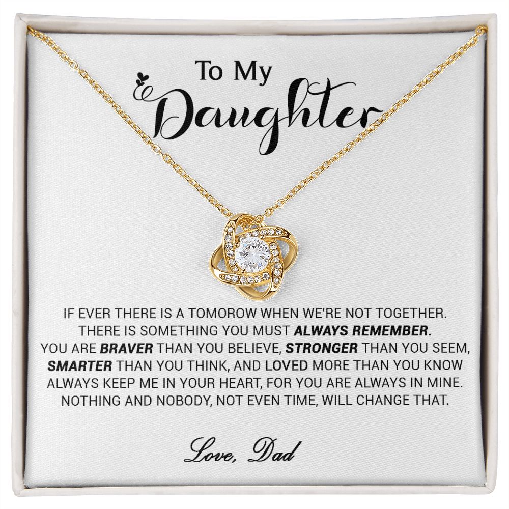 440A To My Daughter Necklace, Birthday Gift For Daughter From Dad, Christmas Gift