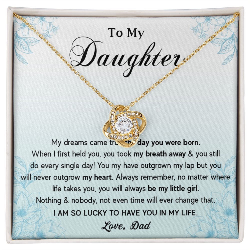 573A To My Daughter Necklace, Gift for Daughter from Dad, Father Daughter Necklace