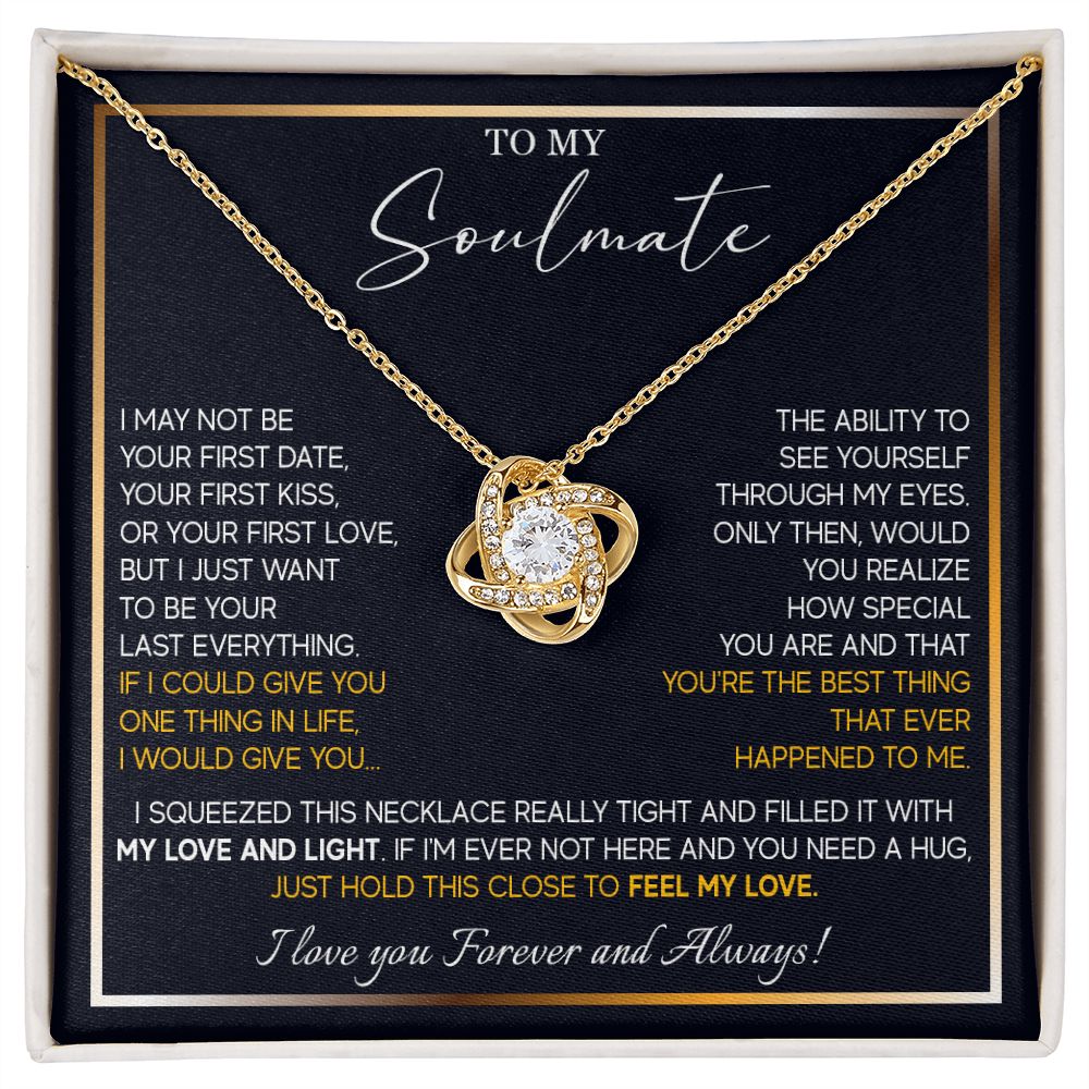 560A To My Soulmate Necklace, Couples in Love Gifts, Jewelry Romantic Gifts For Wife