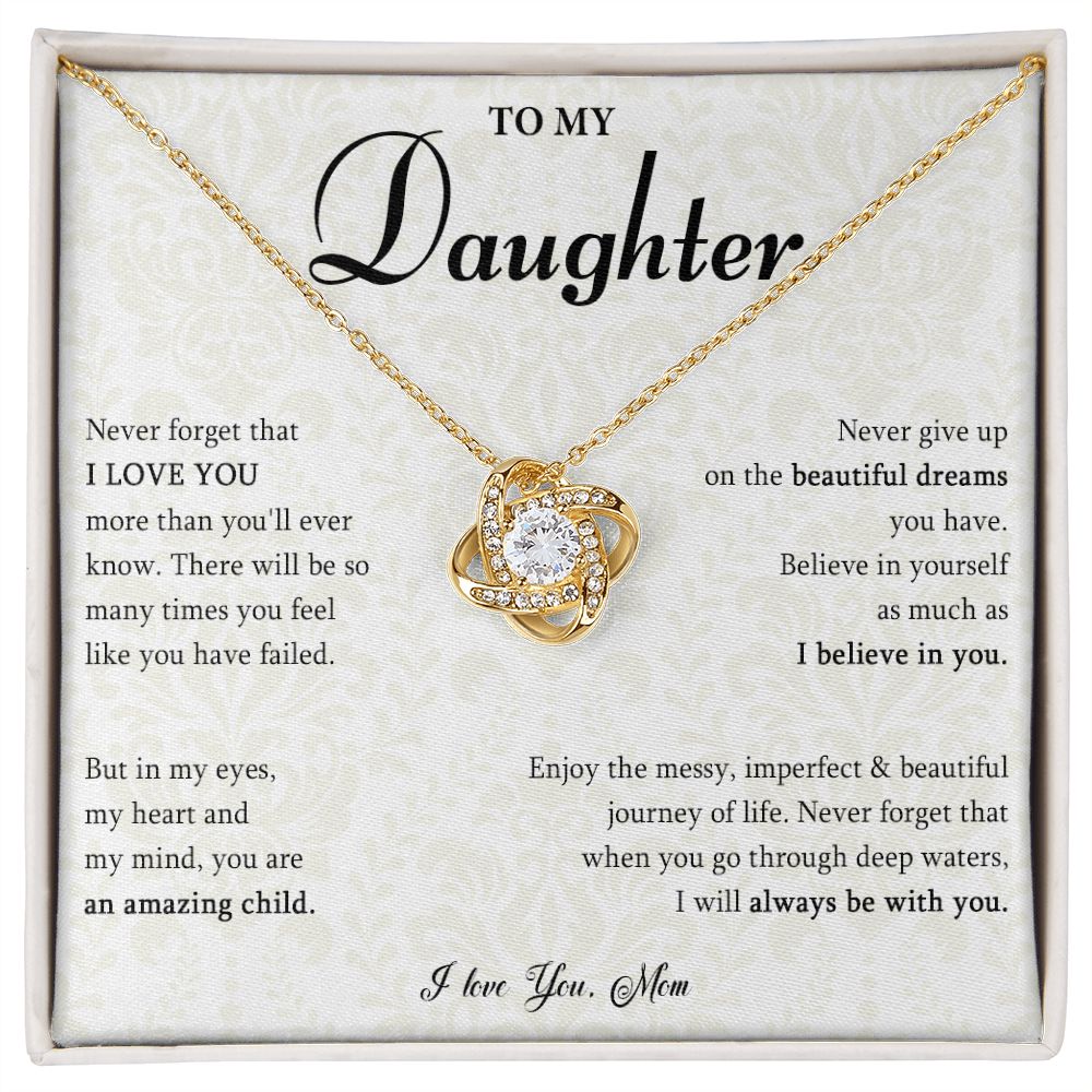 529A Gift for Daughter from Mom, To My Daughter Necklace, Daughter Birthday Gift