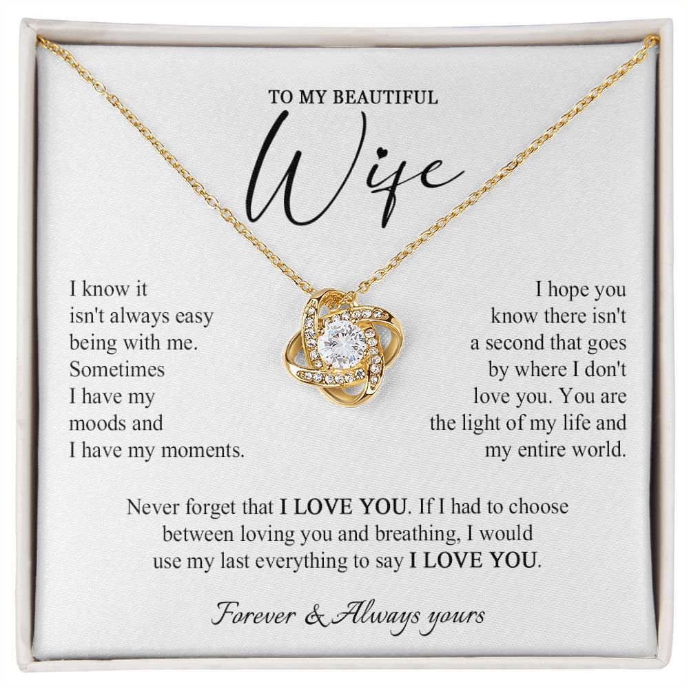 558A Beautiful Wife Necklace, Gift for Wife Necklace from Husband, Wife Birthday Gift