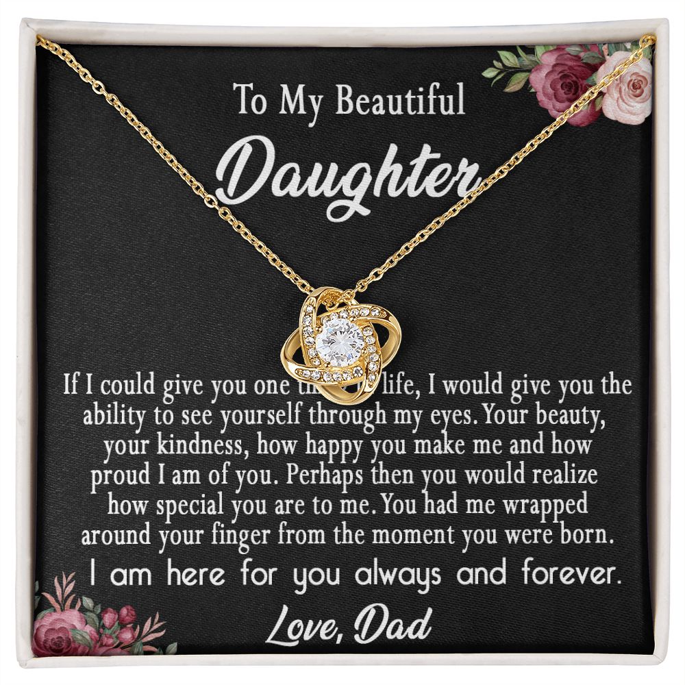 113A To My Beautiful Daughter Necklace, Daughter Father Necklace, Gift Xmas From Dad