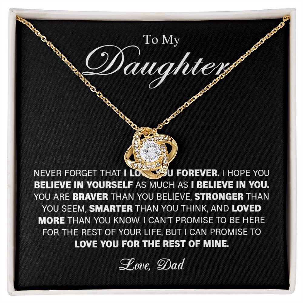 627A To My Daughter Necklace, Gift For Daughter from Dad, Birthday Gift For Daughter